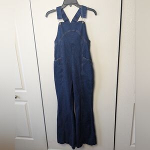 VINTAGE Nevada Overall Jeans Flare Leg Size 4 Stretch